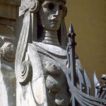 detail of Antonini House: sphinx