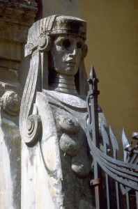 detail of Antonini House: sphinx