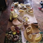 breakfast at the Agriturismo del Cimone (day 2)