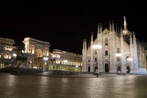 Milan: Duomo by night, by Flickr User Fortherock