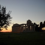 Sunset at Athena's Temple. Pic by Archaeological Park of Paestum