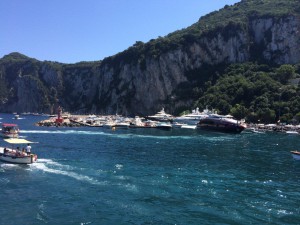 Capri's amazing sea and yachts