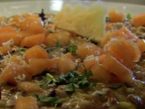 Risotto with melon at Gazzuolo