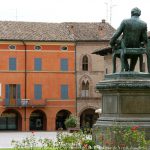 Busseto, Piazza Verdi, by Flickr User Renaud Camus