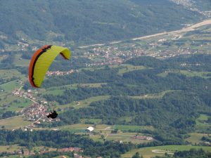 Paragliding on Santa Croce valley