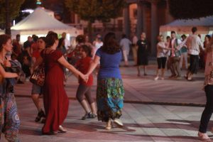 Dancing in the square photo by Pauline Fitzgerald