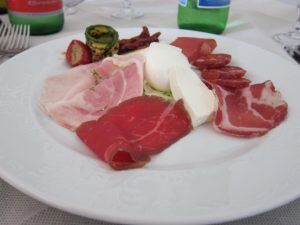 Local Puglian meat and cheese