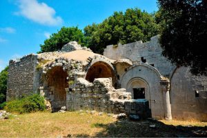 Ruins of an abbey in Monte Sacro