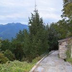 Cadelsasso - the old road to the village. This is the town laundry fountain