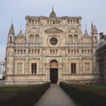 Certosa di Pavia - the white marble facade