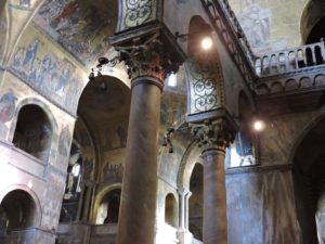 Venice - Basilica di San Marco - interior view of the many gold mosaics