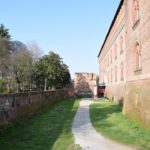 Pavia, Castello Visconteo - the old moat the surrounds the castle is now a walking path!