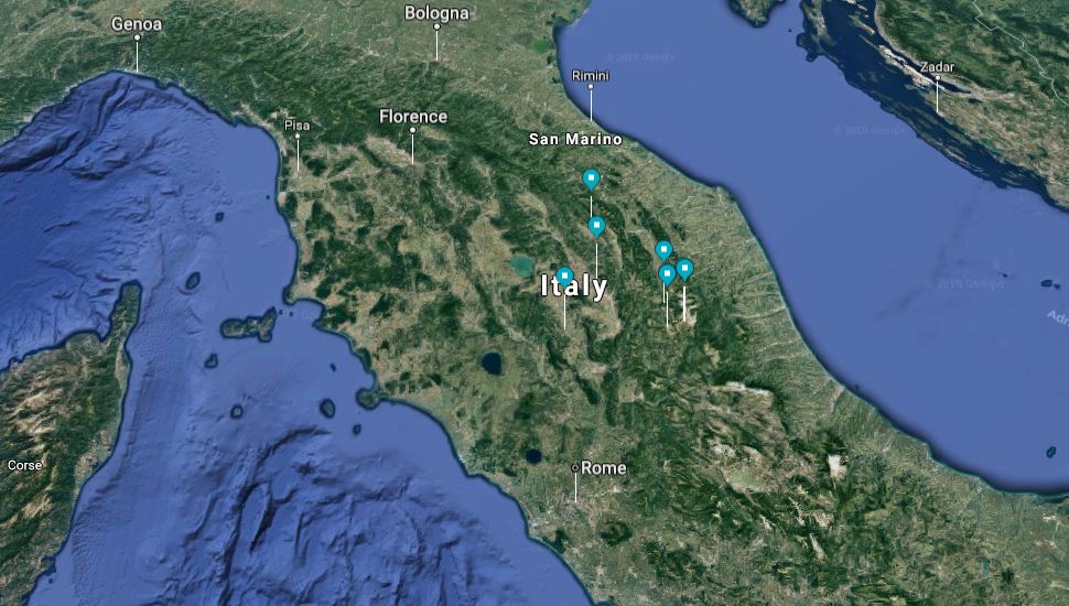 Umbria slow tour Map