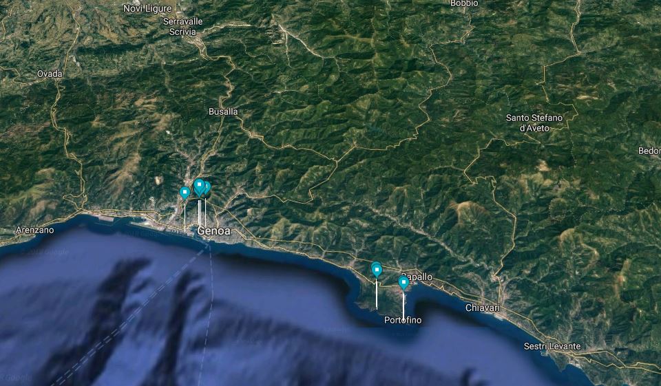 Slow Tour Genoa Map