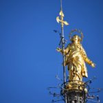 Madonnina atop the main spire of the Duomo. This was constructed and put here in 1774.