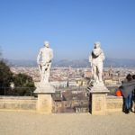 Bardini Gardens - Lovers enjoying the view of Florence from the veranda of the old Villa Bardini which is now a museum