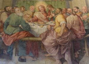New refectory of the Basilica di Santo Spirito – here is a photo of just the Last Supper with Jesus and his twelve apostles – very beautiful!