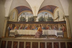 Museo Nazionale di San Marco - The Last Supper painted in 1482 by Domenico Ghirlandaio (1449-1494). The old refectory is now the gift shop and bookstore