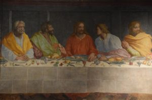 Chiesa di Santa Maria della Carmine - Detail of the Last Supper painted in 1582 by Alessandro Allori (1535-1607)