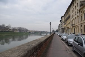 Walking along the Arno River to the Parco Cascine in February! One passes the US Embassy on the way!