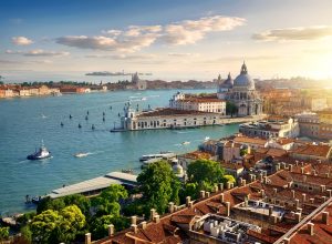 Panoramic aerial view of Venice