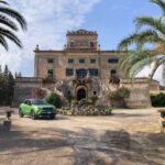 Our electric Vauxhall Mokka parked outside Castello San Marco